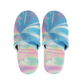 Blue Holographic Print Slippers