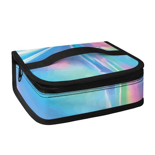 Blue Holographic Print Small Lunch Bag