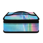 Blue Holographic Print Small Lunch Bag