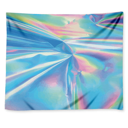 Blue Holographic Print Tapestry