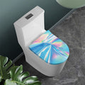 Blue Holographic Print Toilet Lid Cover