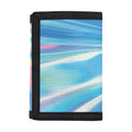 Blue Holographic Print Trifold Wallet