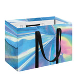 Blue Holographic Print Utility Tote Bag