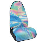 Blue Holographic Print Waterproof Car Seat Cover