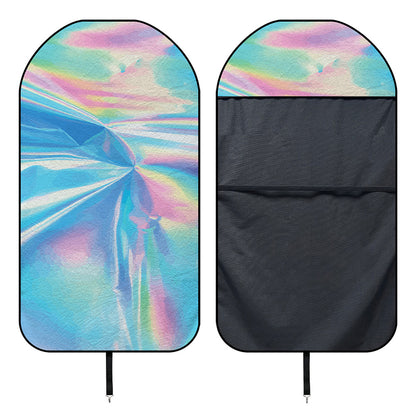 Blue Holographic Print Waterproof Car Seat Cover