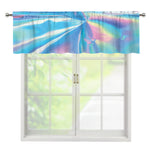 Blue Holographic Print Window Valance