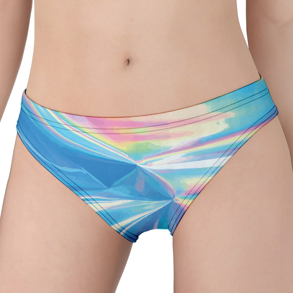 Blue Holographic Print Women's Panties