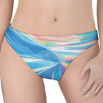 Blue Holographic Print Women's Thong