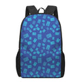 Blue Holy Bible Pattern Print 17 Inch Backpack