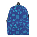 Blue Holy Bible Pattern Print School Backpack