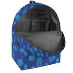 Blue Holy Bible Pattern Print Backpack