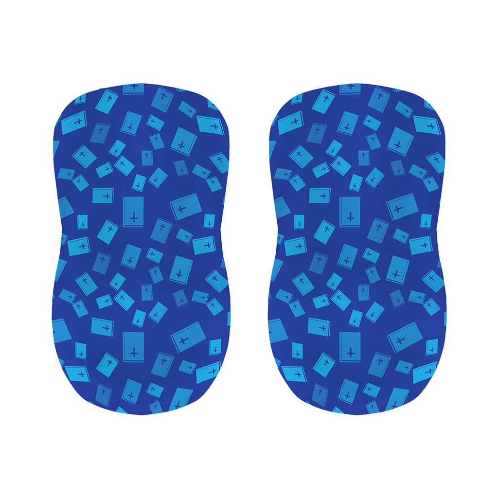 Blue Holy Bible Pattern Print Bar Stool Covers