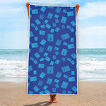 Blue Holy Bible Pattern Print Beach Towel