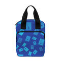 Blue Holy Bible Pattern Print Bible Tote Bag