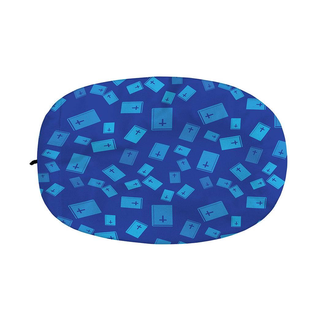 Blue Holy Bible Pattern Print Car Side Mirror Covers