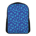 Blue Holy Bible Pattern Print Casual Backpack