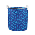 Blue Holy Bible Pattern Print Collapsible Laundry Basket