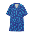 Blue Holy Bible Pattern Print Cotton Hawaiian Shirt