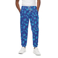 Blue Holy Bible Pattern Print Cotton Sweatpants