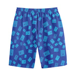 Blue Holy Bible Pattern Print Cotton Shorts