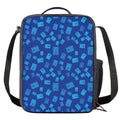 Blue Holy Bible Pattern Print Crossbody Lunch Bag