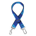 Blue Holy Bible Pattern Print Dog Seat Belt