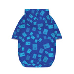 Blue Holy Bible Pattern Print Dog Zip Up Hoodie