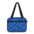 Blue Holy Bible Pattern Print Double Strap Bible Bag