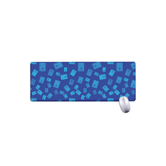 Blue Holy Bible Pattern Print Extended Mouse Pad