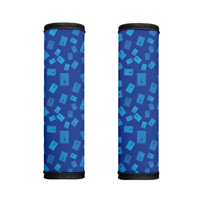 Blue Holy Bible Pattern Print Handle Covers