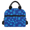 Blue Holy Bible Pattern Print Insulated Lunch Bag