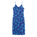 Blue Holy Bible Pattern Print Jersey Midi Cami Dress