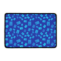 Blue Holy Bible Pattern Print Kitchen Mat