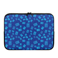 Blue Holy Bible Pattern Print Laptop Sleeve