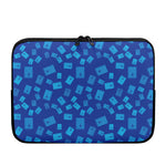 Blue Holy Bible Pattern Print Laptop Sleeve