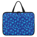 Blue Holy Bible Pattern Print Laptop Sleeve With Handle