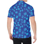 Blue Holy Bible Pattern Print Men's Shirt