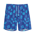 Blue Holy Bible Pattern Print Men's Athletic Shorts