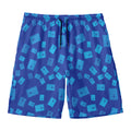 Blue Holy Bible Pattern Print Men's Swim Trunks