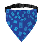 Blue Holy Bible Pattern Print Over The Collar Dog Bandana