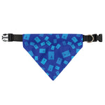 Blue Holy Bible Pattern Print Over The Collar Dog Bandana