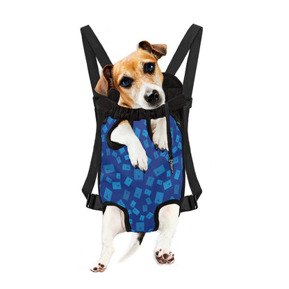 Blue Holy Bible Pattern Print Pet Carrier Backpack