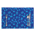 Blue Holy Bible Pattern Print Placemat