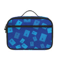 Blue Holy Bible Pattern Print Portable Lunch Bag