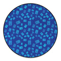 Blue Holy Bible Pattern Print Round Floor Mat