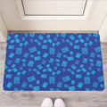 Blue Holy Bible Pattern Print Rubber Doormat