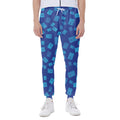 Blue Holy Bible Pattern Print Joggers