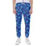 Blue Holy Bible Pattern Print Scuba Joggers