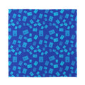 Blue Holy Bible Pattern Print Silk Bandana