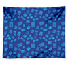 Blue Holy Bible Pattern Print Tapestry